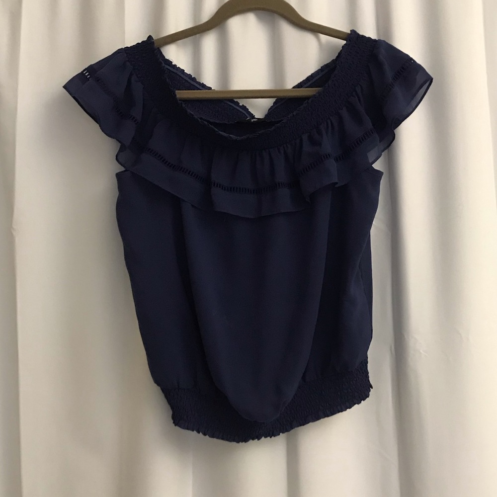 3/$25 Bebe Medium Navy Blue Top